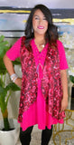 SALE: Pink Snake Vest with Black Back