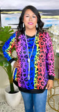 Colorful Leopard long sleeve top