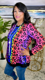 Colorful Leopard long sleeve top