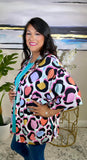 Colorful Big Spot Leopard Cardigan