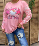 small : Pink Christmas top