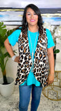 Cream Leopard Big Spot Vest