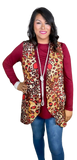 Red & Tan Leopard Vest