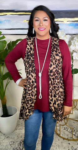 Leopard Sheer Vest