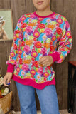 Colorful Flower print sweater