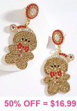 Bling Gingerbread man earrings