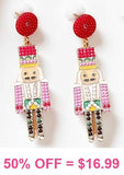 Pink Nutcracker earrings