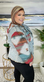 Denim Jacket with Tribal sleeves & Hoodie