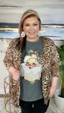 BELIEVE Vintage Leopard Santa top