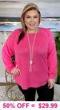 3X : Pink long sleeve with Pearl shoulders