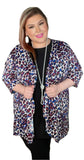 Blue and White Leopard Cardigan