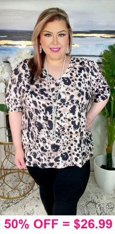 Leopard spotted top