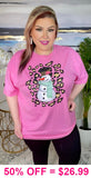 Snowman Pink graphic tee