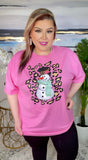 Snowman Pink graphic tee