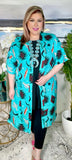 Turquoise Western print duster