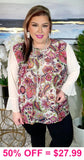 Paisley SHEER top