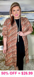 Rust Boho duster with side slits