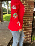 Merry Christmas sequin patch long sleeves