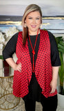 Plus size : Red Polka Dot Vest