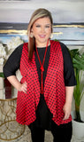 Plus size : Red Polka Dot Vest