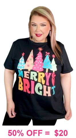 Merry & Bright graphic tee