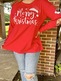 Merry Christmas sequin patch long sleeves