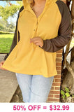 Mustard Hoodie with long sleeves