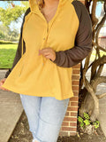 Mustard Hoodie with long sleeves