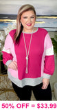 Pink waffle knit with Front pockets