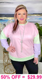 Pastel color block sweatshirt