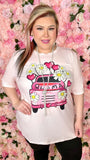 'AMOUR' Pink truck graphic tee