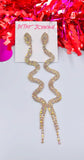 Betsy Johnson Bling snake earrings