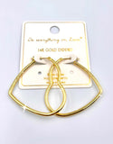 Medium heart hoop earrings