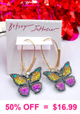 Betsy Johnson Butterfly earrings