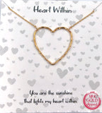 "HEART WITHIN" Gold necklace