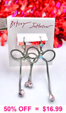 Betsy Johnson Bling Bow earrings