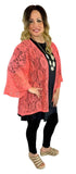 Regular size>>Coral Lace Cardigan