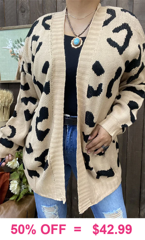 Big Spot leopard sweater cardigan