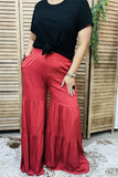 Red Rust wide leg pants