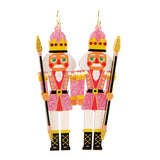 Pink Glitter acrylic Nutcracker earrings