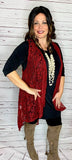 Maroon Lace Vest