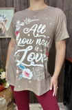 All You Need is Love short sleeve top