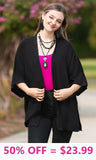 Solid Black Cardigan