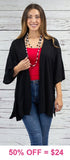 Solid Black Cardigan