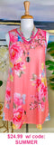 Light Pink Floral Sleeveless Dress
