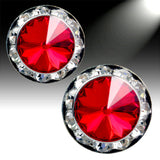 Bling Stud Round Rhinestone Earrings : 4 color options