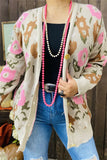 Flower button up Sweater Cardigan