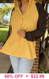 Mustard Hoodie with long sleeves