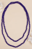 Navy Blue Crystal 60" Strand Layering Necklace