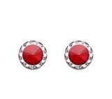 Bling Stud Round Rhinestone Earrings : 4 color options